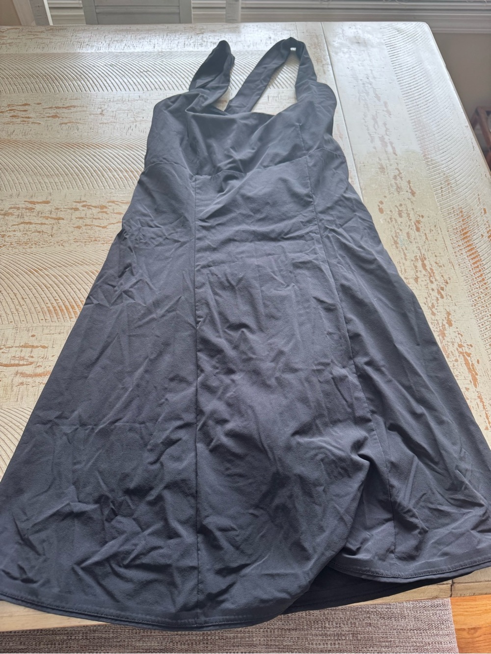 Outdoor Voices Black One-Shoulder Dress